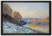 Alfred Sisley - Port Marly White Frost   auf Leinwandbild gerahmt Größe 60x40