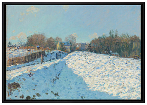 Alfred Sisley - Snow Effect at Louveciennes  auf Leinwandbild gerahmt Größe 100x70