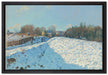 Alfred Sisley - Snow Effect at Louveciennes   auf Leinwandbild gerahmt Größe 60x40