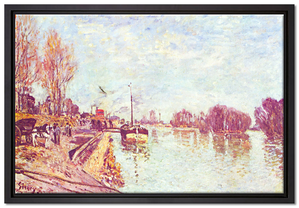 Alfred Sisley - His at Suresne   auf Leinwandbild gerahmt Größe 60x40