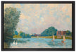 Alfred Sisley - Thames at Hampton Court   auf Leinwandbild gerahmt Größe 60x40