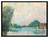 Alfred Sisley - Thames at Hampton Court   auf Leinwandbild gerahmt Größe 80x60