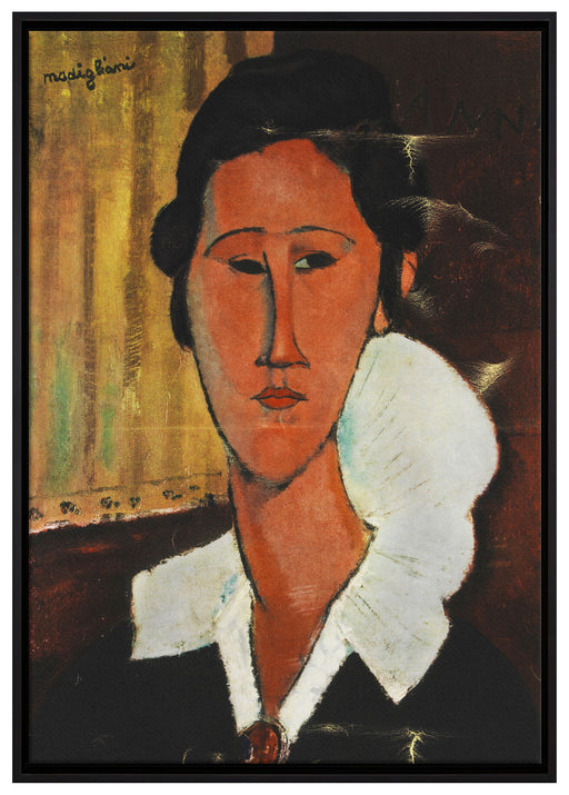 Amedeo Modigliani - Portrait von Hanka Zborowska  auf Leinwandbild gerahmt Größe 100x70