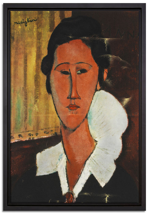 Amedeo Modigliani - Portrait von Hanka Zborowska   auf Leinwandbild gerahmt Größe 60x40