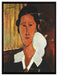 Amedeo Modigliani - Portrait von Hanka Zborowska   auf Leinwandbild gerahmt Größe 80x60