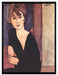 Amedeo Modigliani - Sitzende Frau   auf Leinwandbild gerahmt Größe 80x60
