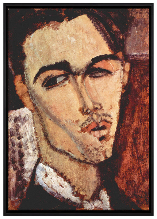 Amedeo Modigliani - Portrait von Celso Lagar auf Leinwandbild gerahmt Größe 100x70