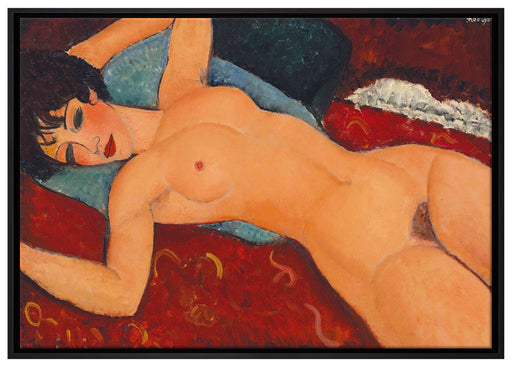 Amedeo Modigliani - Nu couché auf Leinwandbild gerahmt Größe 100x70
