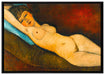 Amedeo Modigliani - Nu Couché au coussin bleu auf Leinwandbild gerahmt Größe 100x70