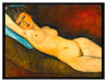 Amedeo Modigliani - Nu Couché au coussin bleu  auf Leinwandbild gerahmt Größe 80x60