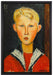 Amedeo Modigliani - Der Junge mit den blauen Augen   auf Leinwandbild gerahmt Größe 60x40