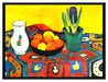 August Macke - Stillleben Still Life Hyacinths Carpet   auf Leinwandbild gerahmt Größe 80x60