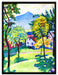 August Macke - Tegernsee Landschaft Anagoria  auf Leinwandbild gerahmt Größe 80x60