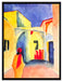 August Macke - Blick auf eine Allee in Tunis   auf Leinwandbild gerahmt Größe 80x60