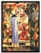 August Macke - Großes helles Schaufenster   auf Leinwandbild gerahmt Größe 80x60