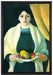 August Macke - Frau des Künstlers mit Äpfeln   auf Leinwandbild gerahmt Größe 60x40
