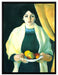 August Macke - Frau des Künstlers mit Äpfeln   auf Leinwandbild gerahmt Größe 80x60