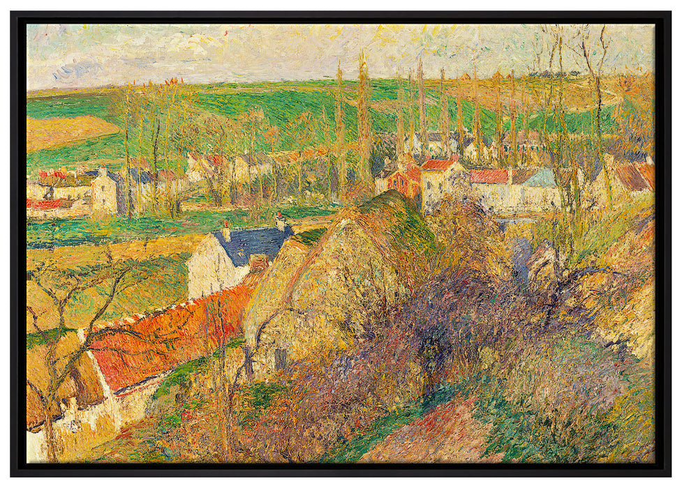 Camille Pissarro - VUE SUR LE VILLAGE D'OSNY  auf Leinwandbild gerahmt Größe 100x70