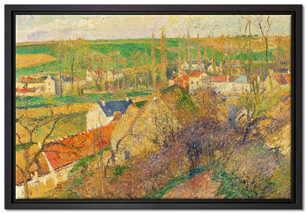 Camille Pissarro - VUE SUR LE VILLAGE D'OSNY   auf Leinwandbild gerahmt Größe 60x40