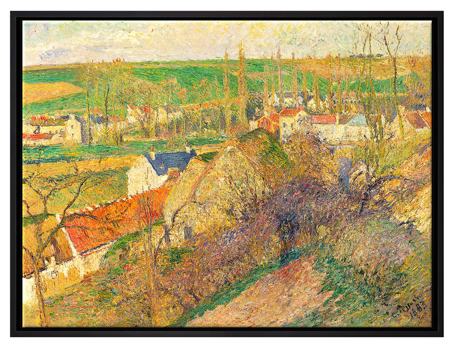 Camille Pissarro - VUE SUR LE VILLAGE D'OSNY   auf Leinwandbild gerahmt Größe 80x60