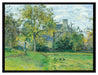 Camille Pissarro - LA MAISON DE PIETTE À MONTFOUCAULT   auf Leinwandbild gerahmt Größe 80x60