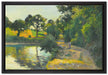 Camille Pissarro - L'ÉTANG AU SOLEIL COUCHANT MONTFOUC  auf Leinwandbild gerahmt Größe 60x40
