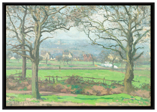 Camille Pissarro - Near Sydenham Hill Looking towards auf Leinwandbild gerahmt Größe 100x70