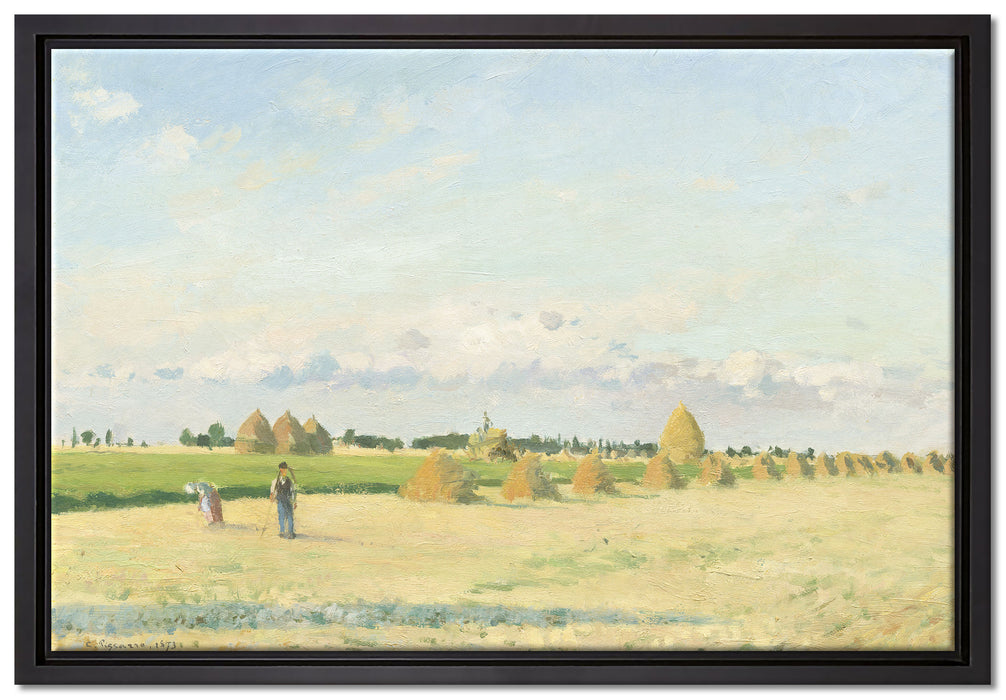 Camille Pissarro - Landscape with Wheat Field   auf Leinwandbild gerahmt Größe 60x40