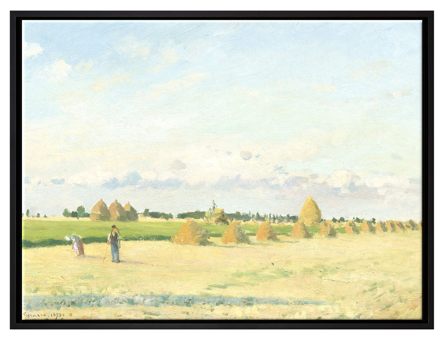 Camille Pissarro - Landscape with Wheat Field   auf Leinwandbild gerahmt Größe 80x60