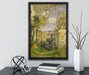 Camille Pissarro - Landscape from Pontoise  auf Leinwandbild gerahmt mit Kirschblüten