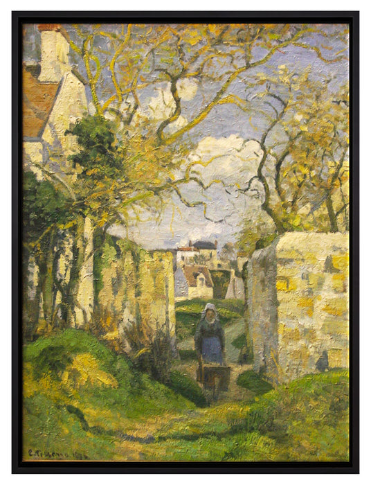 Camille Pissarro - Landscape from Pontoise   auf Leinwandbild gerahmt Größe 80x60