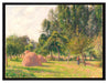 Camille Pissarro - Haystacks Morning Eragny   auf Leinwandbild gerahmt Größe 80x60