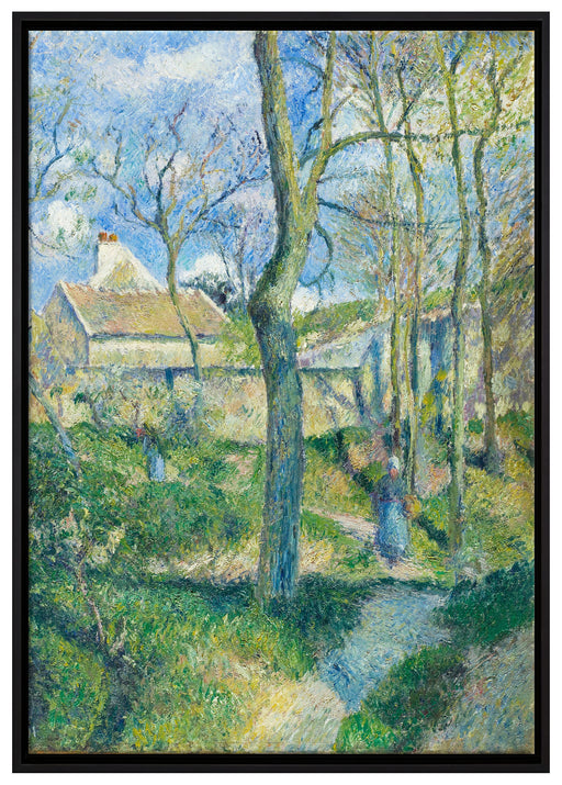 Camille Pissarro - The Path to Les Pouilleux Pontoise auf Leinwandbild gerahmt Größe 100x70