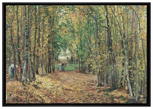 Camille Pissarro - Allée dans le parc de Marly auf Leinwandbild gerahmt Größe 100x70