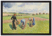 Camille Pissarro - PAYSANNES RAMASSANT DES HERBES ÉRAG  auf Leinwandbild gerahmt Größe 60x40