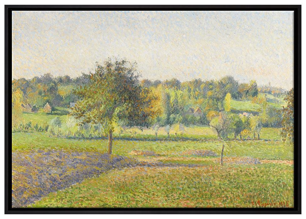 Camille Pissarro - PRAIRIE À ÉRAGNY  auf Leinwandbild gerahmt Größe 100x70