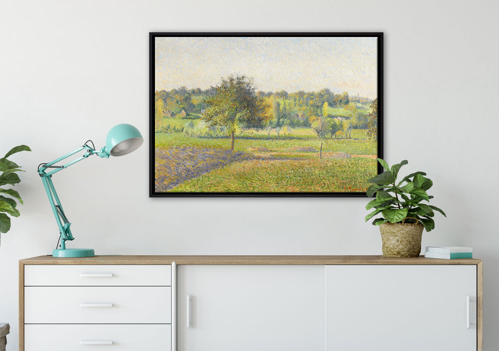 Camille Pissarro - PRAIRIE À ÉRAGNY  auf Leinwandbild gerahmt verschiedene Größen im Wohnzimmer