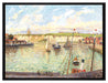 Camille Pissarro - L'AVANT-PORT DE DIEPPE APRÈS-MIDI  auf Leinwandbild gerahmt Größe 80x60