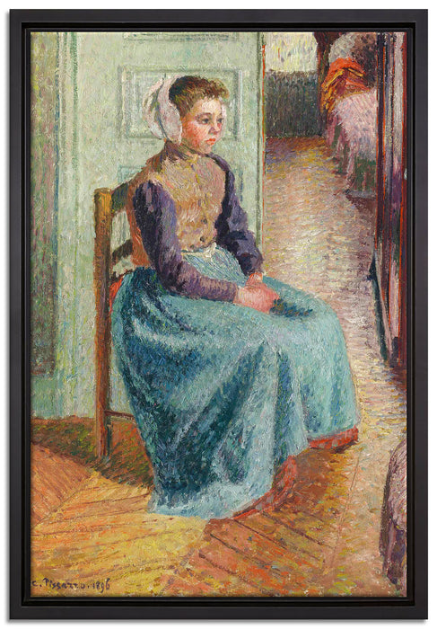 Camille Pissarro - PETITE BONNE FLAMANDE DITE LA ROSA  auf Leinwandbild gerahmt Größe 60x40