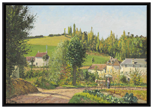 Camille Pissarro - Hameau aux environs de Pontoise  auf Leinwandbild gerahmt Größe 100x70
