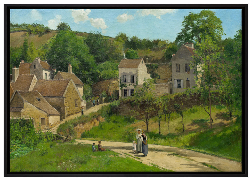 Camille Pissarro - The Hermitage at Pontoise  auf Leinwandbild gerahmt Größe 100x70