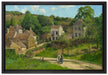 Camille Pissarro - The Hermitage at Pontoise   auf Leinwandbild gerahmt Größe 60x40