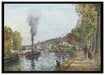Camille Pissarro - LA SEINE À BOUGIVAL  auf Leinwandbild gerahmt Größe 100x70