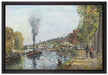 Camille Pissarro - LA SEINE À BOUGIVAL   auf Leinwandbild gerahmt Größe 60x40