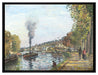 Camille Pissarro - LA SEINE À BOUGIVAL   auf Leinwandbild gerahmt Größe 80x60