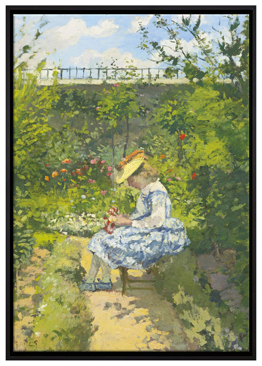Camille Pissarro - JEANNE PISSARRODITE MINETTEASSIS auf Leinwandbild gerahmt Größe 100x70