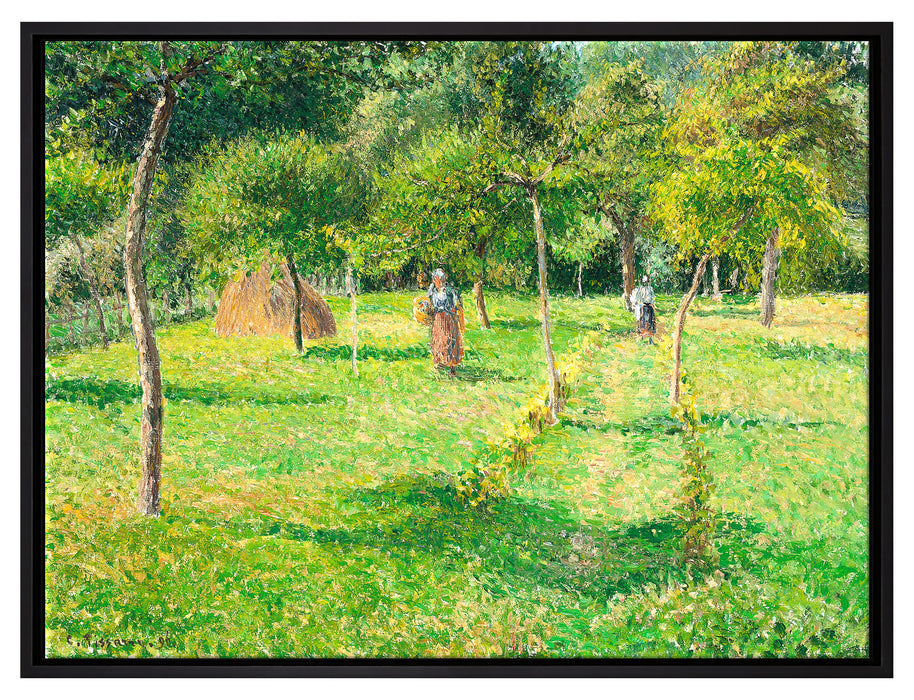 Camille Pissarro - Le jardin à Éragny  auf Leinwandbild gerahmt Größe 80x60