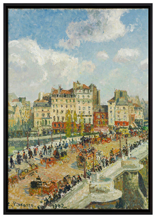 Camille Pissarro - The Pont Neuf auf Leinwandbild gerahmt Größe 100x70