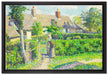 Camille Pissarro - Maisons de paysans   auf Leinwandbild gerahmt Größe 60x40