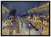 Camille Pissarro - The Boulevard Montmartre at Night  auf Leinwandbild gerahmt Größe 100x70